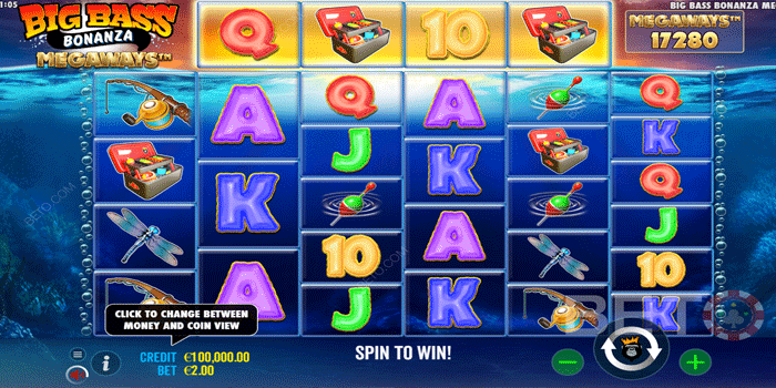 Putaran Jackpot Besar Slot Big Bass Bonanza Megaways Spin